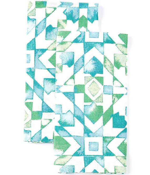 Color:Multi - Image 1 - Tile Print Napkins, Set of 2