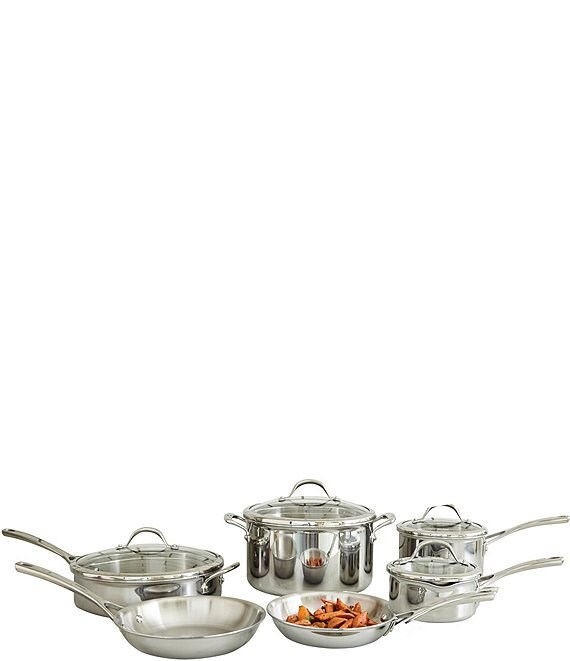 Sabichi set of 3 Stainless Steel Pots Pan Set & Glass Lids Gift Boxed Induction 