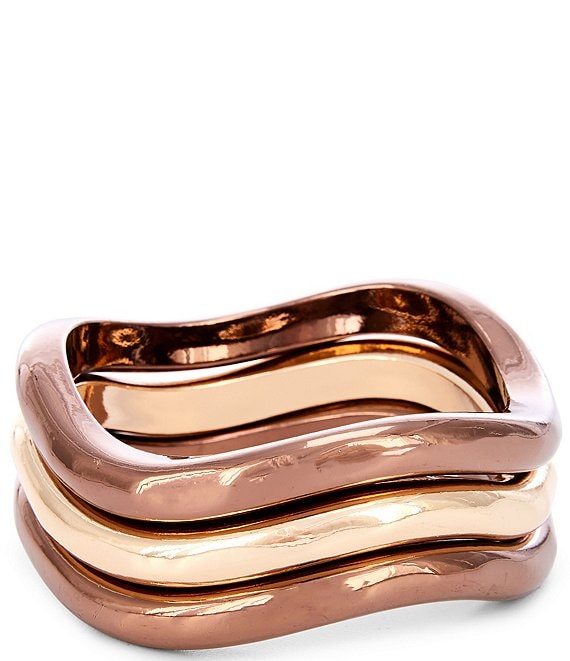 Southern Living Two Tone Bangle Bracelet Set