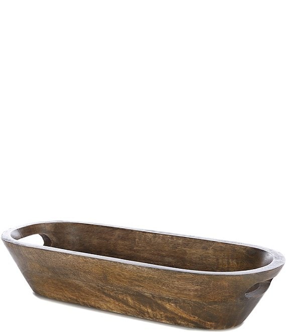 Southern Living Wood Dough Bowl with Handles