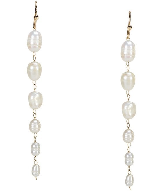 Southern Living x Borrowed & Blue Freshwater Pearl Linear Earrings