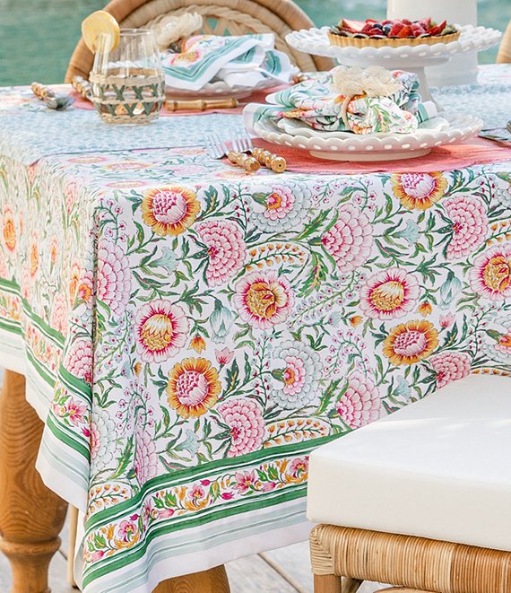 Color:Multi - Image 1 - x Nellie Howard Ossi Collection Tablecloth
