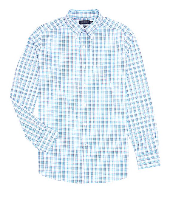 Southern Tide Brrr° Ashmore Plaid Performance Stretch Long Sleeve Woven ...