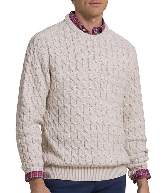 Southern Tide Cable Knit Crew Sweater