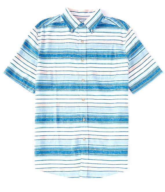 Southern Tide Cooley Stripe Short-Sleeve Woven Shirt | Dillard's