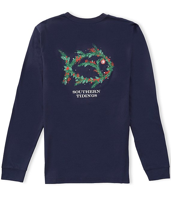 Southern Tide Holiday Skipjack Wreath Long Sleeve T-Shirt