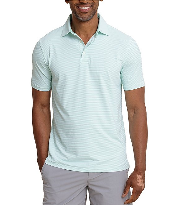 Southern Tide Performance Stretch Brrr°-eeze Meadowbrook Stripe Short Sleeve Polo Shirt, Garden Grove - Image 1
