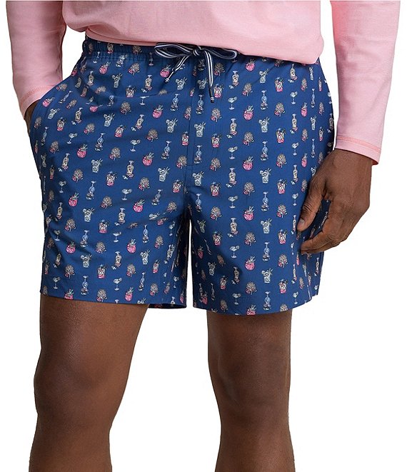 Southern Tide Tropical Tango Maritime 6#double; inseam Swim Trunks