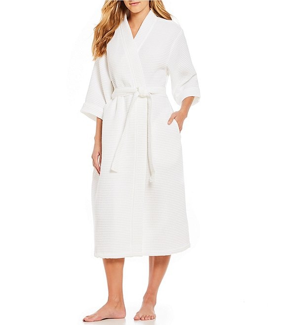 Spa Essentials by Sleep Sense Waffle Knit Cozy Short Wrap Robe