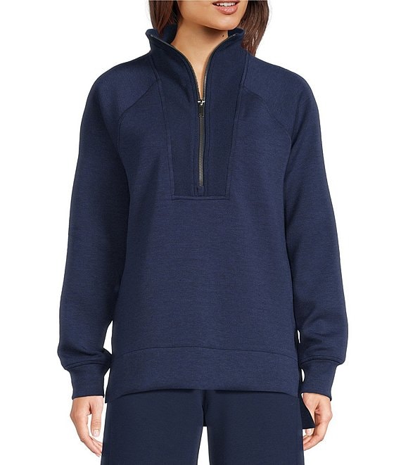 ジレット Spanx AirEssentials® Brushed Half Zip Mock Neck Coordinating Tunic