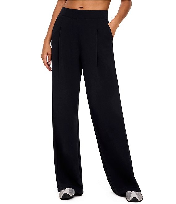 SPANX AirEssentials High Rise Full Length Pleated Knit Coordinating Trouser