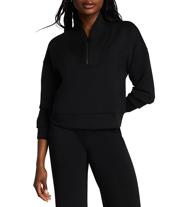 SPANX AirEssentials Shawl Collar Half Zip Long Sleeve Coordinating Knit Jacket