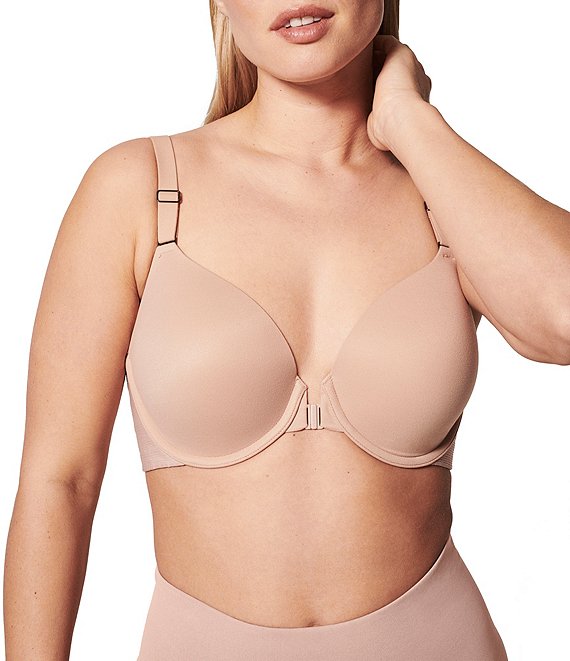 Color:Toasted Oatmeal - Image 1 - Bra-llelujah!® Adjustable Full Coverage Front Closure T-Shirt Bra