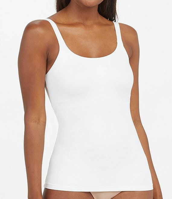 Color:White - Image 1 - Brallelujah One-and-Done Scoop Neck Padded Cami