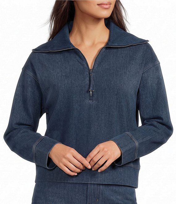 Spanx Cotton Blend Half Zip Jacket