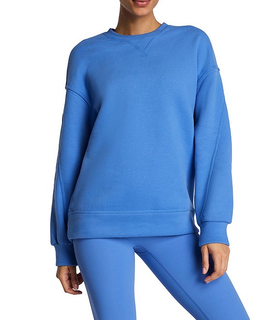 Spanx Cotton Fleece Long Sleeve Crew Neck Tunic