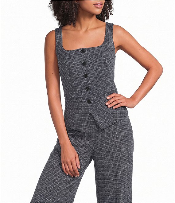 Spanx Ponte Jacquard Square Neck Vest