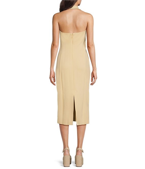 spanx pleat dress SPANX Women's CarryOn Belted Midi Dress - Black