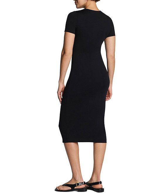 spanx jersey dress SPANX Scoop Neck Midi Dress Black / M