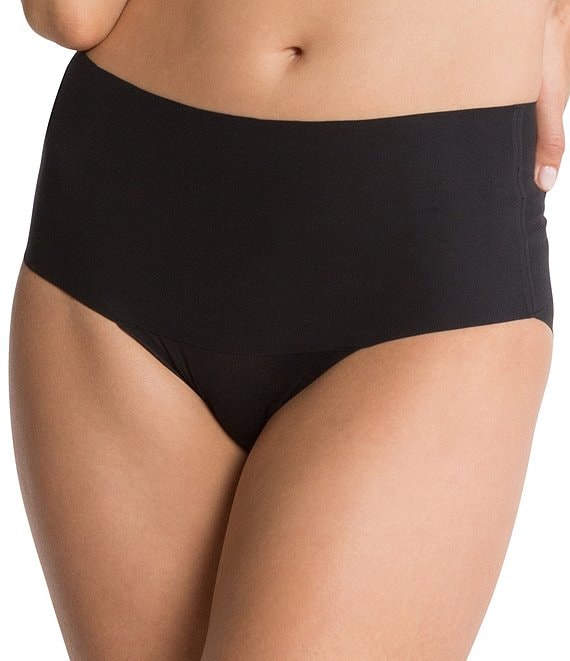 Color:Black - Image 1 - Undie-tectable Mid Rise Brief Panty