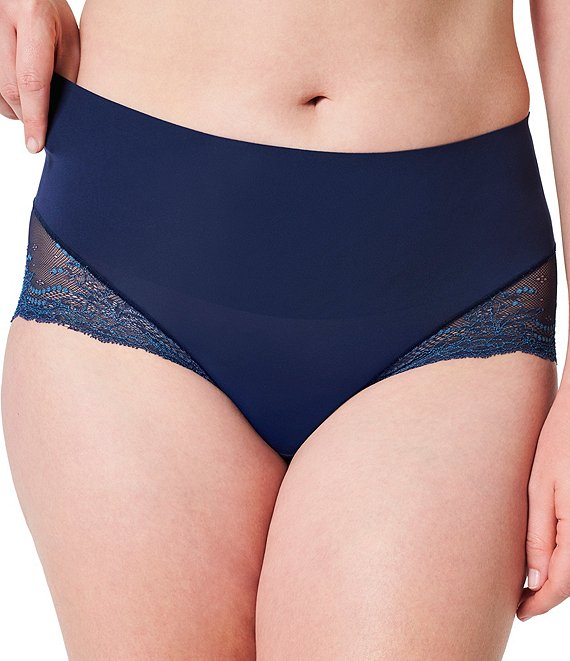 SPANX Undie-Tectable Lace Hi-Hipster Panty, mulberry shadow, xl