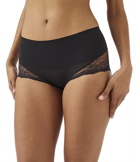 Color:Black - Image 1 - Undie-tectable Lace Hi-Hipster Panty