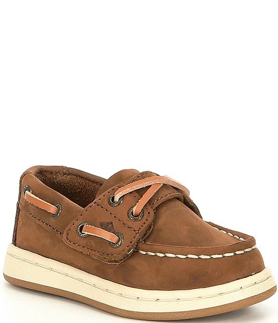Color:Brown - Image 1 - Boys' Sperry Cup II Leather Jr Boat Shoes (Toddler)