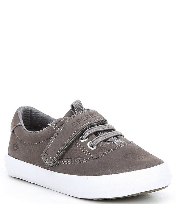 Color:Grey - Image 1 - Boys' Spinnaker Jr Leather Washable Sneakers (Toddler)