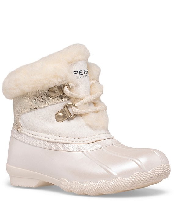 Sperry Girls' Alpine Saltwater Faux Shearling Cold Weather Duck Boots ...
