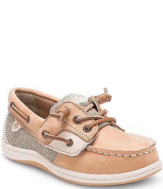 Color:Linen/Oat - Image 1 - Girls' Songfish Jr. Boat Shoes (Infant)
