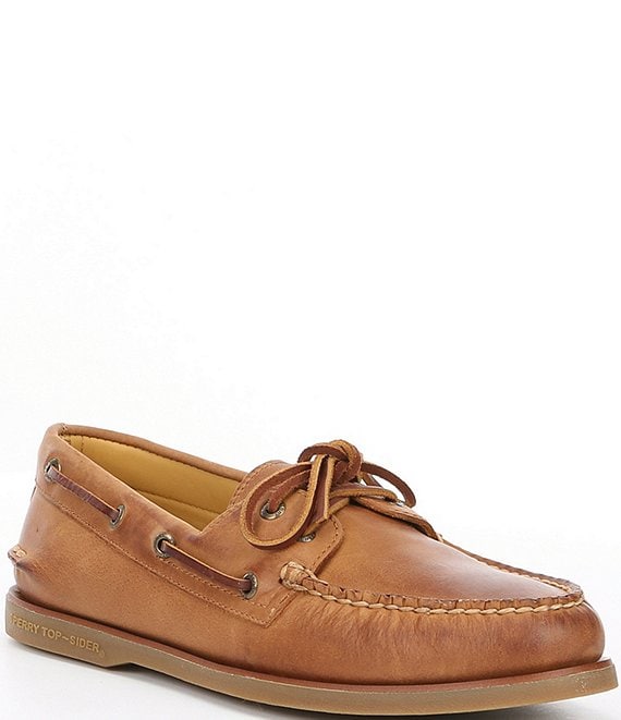 Sperry Men s Gold Water Resistant Leather Boat Shoes