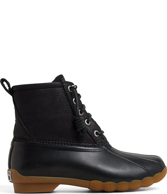 Sperry Quilted Black Waterproof Lace-Up Duck Boots Sperry Duck Rain Boots Womens Size 7.5 Black Quilted  main image 2