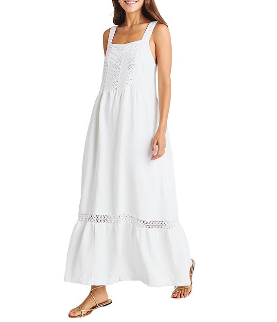 Splendid Casey Linen Blend Sleeveless Maxi Dress