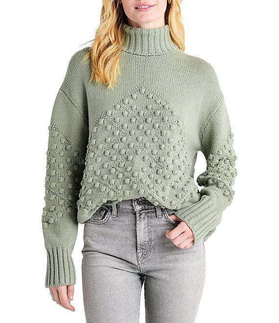 Splendid Elvira Turtleneck Long Sleeve Wool Blend Pullover Sweater