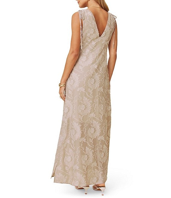 ezra lace maxi dress Ezra Crochet Lace and Crepe Maxi Dress in Red  Smith + Luca
