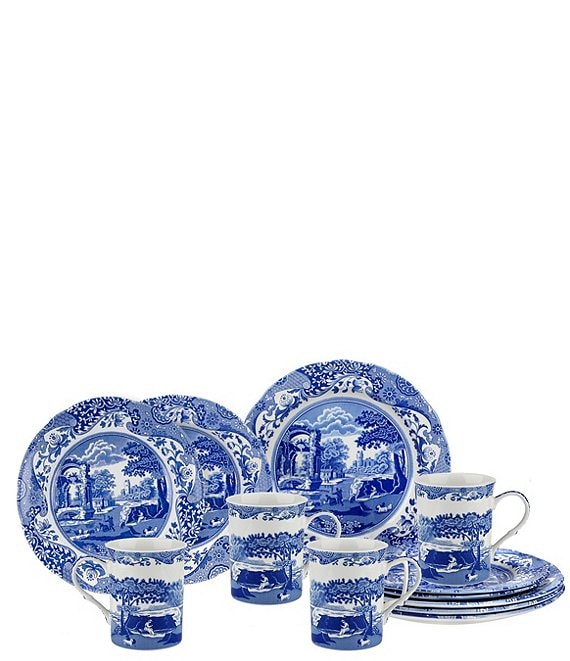 Spode Blue Italian Collection 12-Piece Dinnerware Set | Dillard's