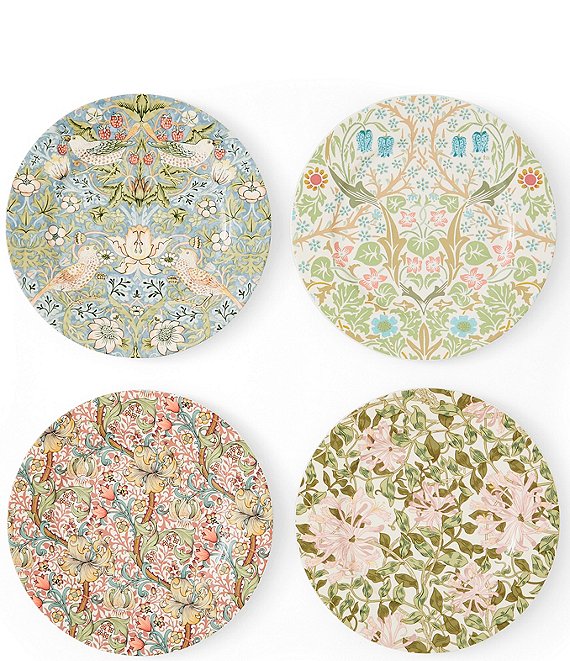 Spode Morris & Co. Collection Assorted Salad Plates, Set of 4