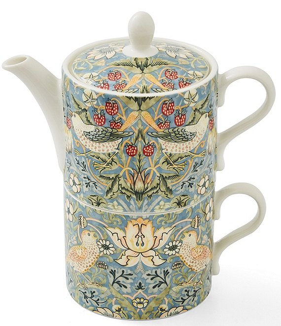 Spode Morris & Co. Collection Strawberry Thief Tea Set for One - 10-oz