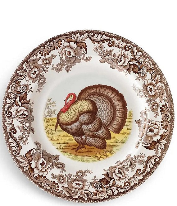 Spode Woodland Collection Turkey Soup Plate 9#double;