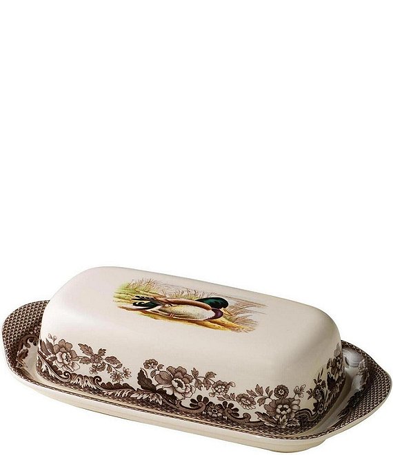 Spode Festive Fall Collection Woodland Covered Butter Dish