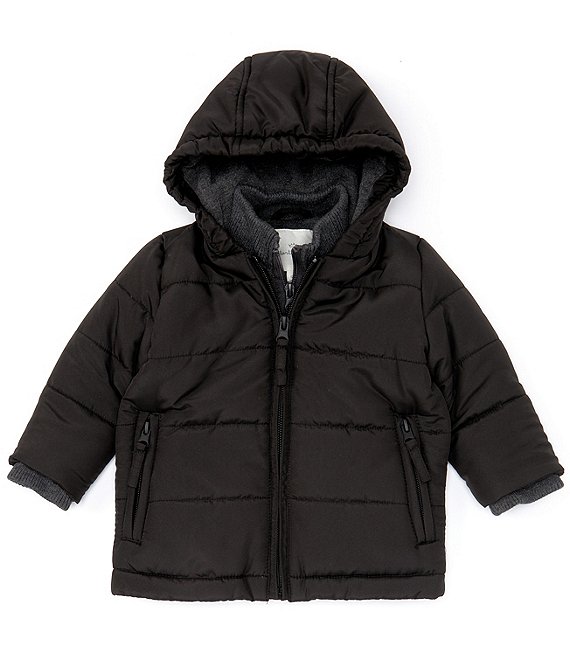 Starting Out Baby 12-24 Months Light Quilted Puffer Front Zip Hooded ...