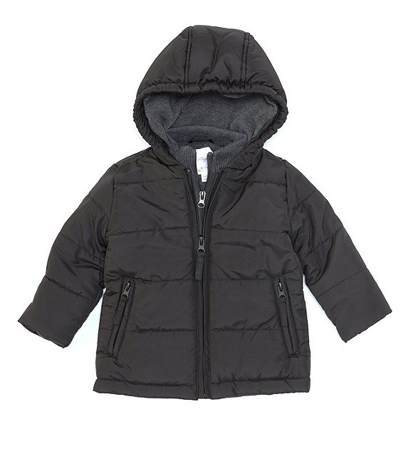 Starting Out Baby 12-24 Months Quilted Puffer Front Zip Hooded Coat ...