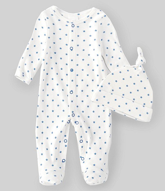 Starting Out Baby Boys Preemie-9 Months Star Print Footed Coverall