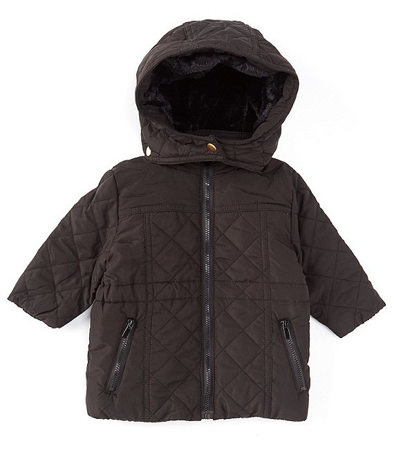 Starting Out Baby Girls 3-24 Months Removable-Hood Quilted Puffer Coat ...