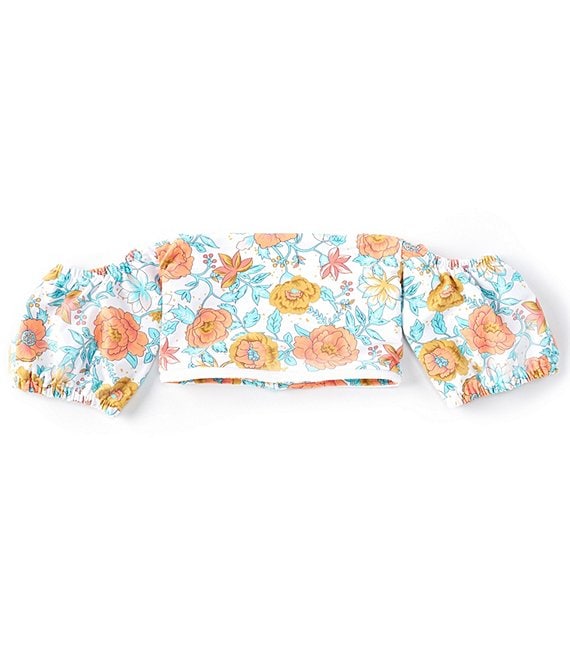 Color:White - Image 1 - Baby Girls Floral Floatie Cover