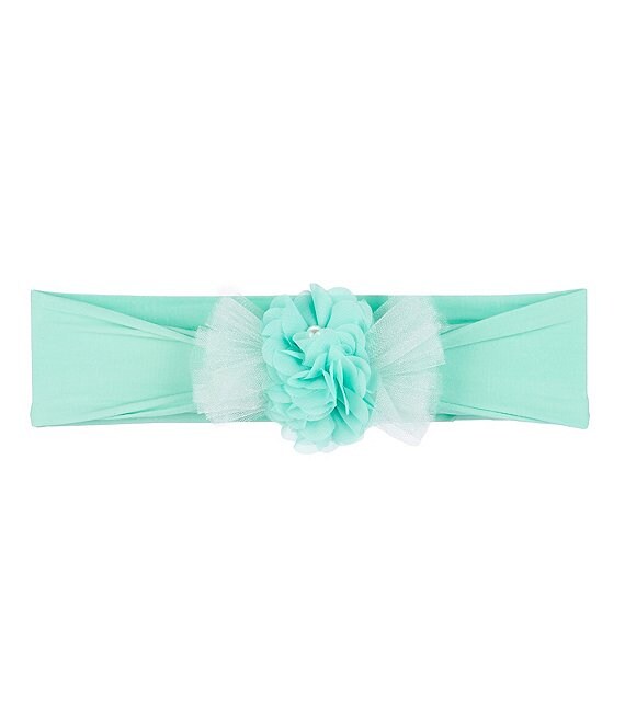 Starting Out Baby Girls Pearl Chiffon-Flower Headwrap