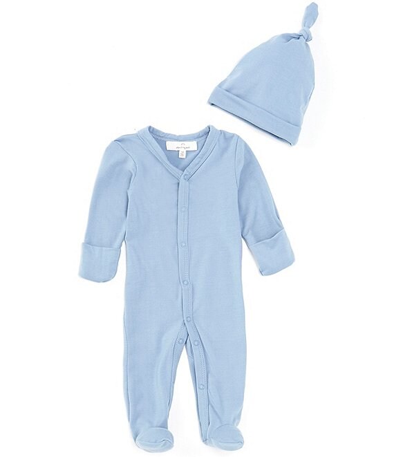 Starting Out Baby Newborn-9 Months Long Sleeve Footed Coverall & Knot ...