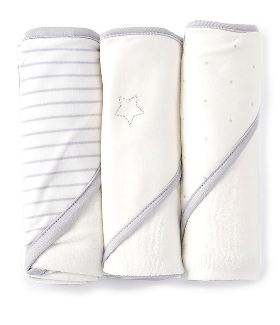 Starting Out Baby Star 3-Pack Hooded Towels