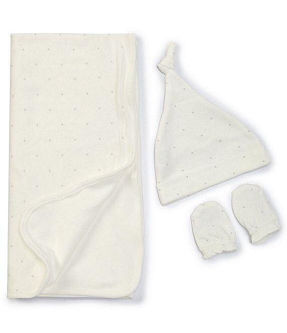 Starting Out Baby Star Knotted Beanie, Mittens & Blanket Set | Dillard's