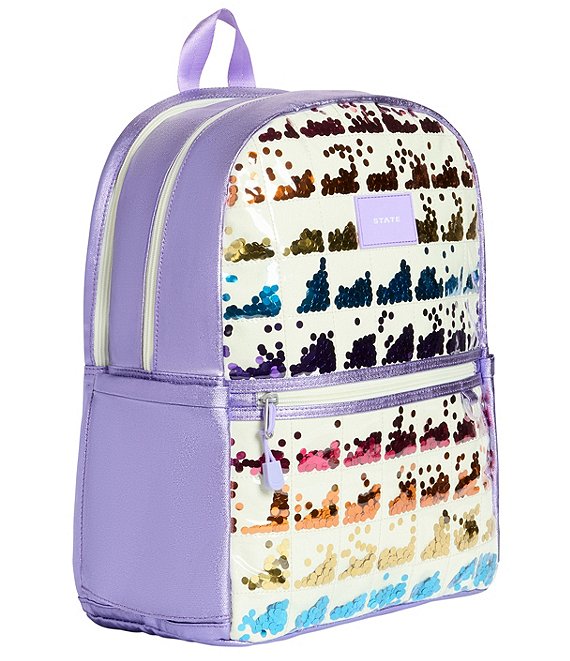 【激レア】puple stain × yuki oshimi バックパック STATE Bags Kane Double Pocket Lilac Quilted Sequins Backpack